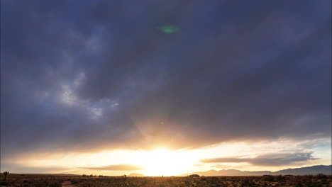 desert sunset colorful cloud time lapse