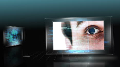 3d screens showing computing scenes