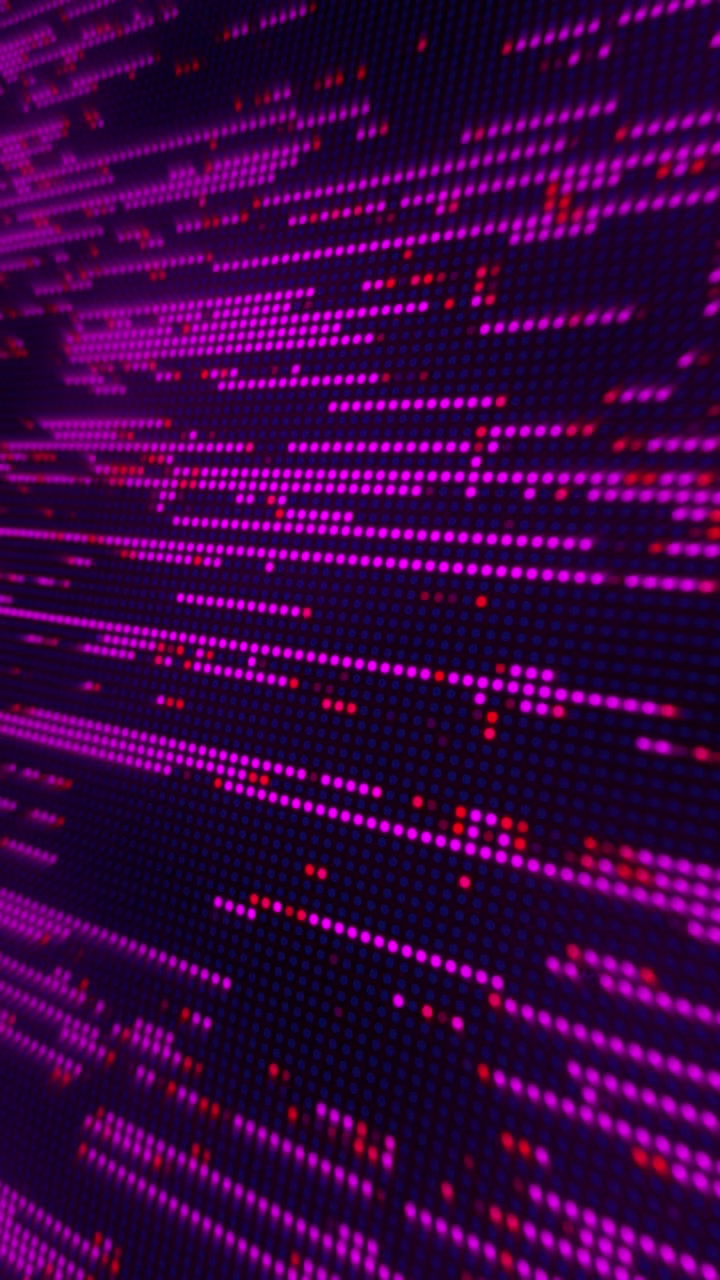 Abstract Digital Background With Moving Purple And Red Dots