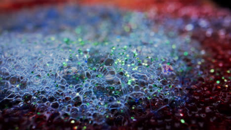 Colorful Soap Bubbles with Glitter