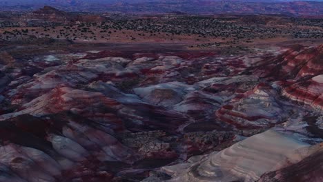 bentonite hills area in utah at sunset, usa