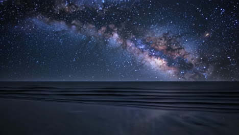 milky way over the ocean at night