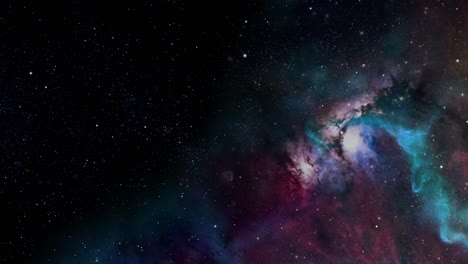 glowing nebula in the darkness of space, space background 4k