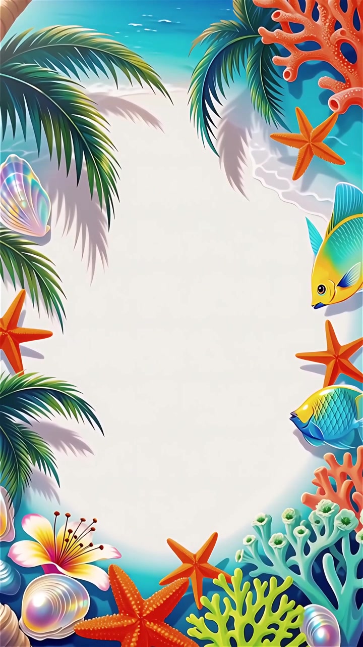 Tropical Summer Background Animation 4K