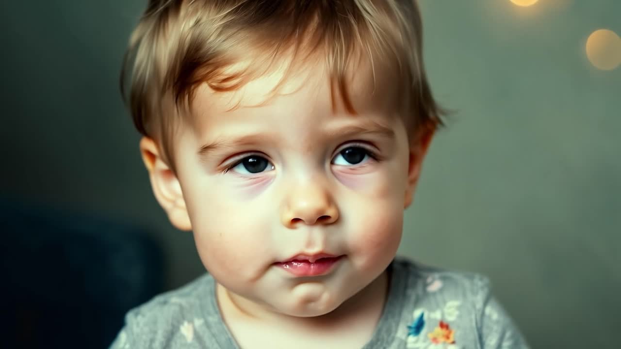 아기 소녀 의 클로즈업 초상화