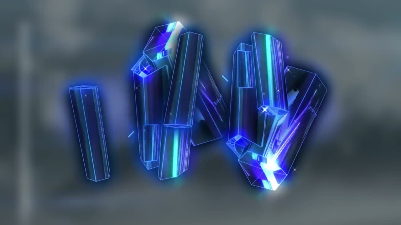 animación de un patrón abstracto iluminado contra un fondo borroso