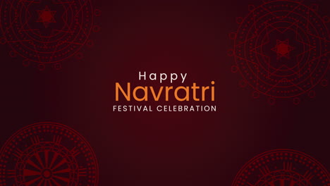 glückliche navratri feiern schrift animation