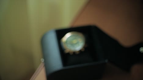 opening a watch gift box