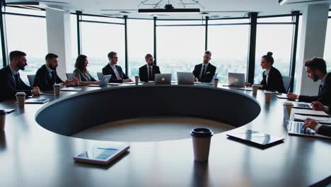 business meeting in modern office