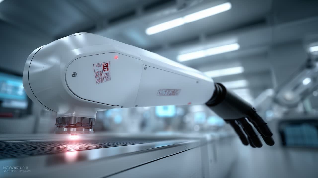Innovative Robotic Arm Technology in a Modern Industrial Environment Demonstrating Precision and Efficiency in Automated Manufacturing Processes