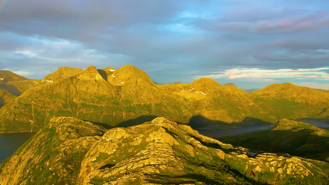 Discover the raw nature of Finnkonakken during golden hour with this cinematic 4K drone video. Perfect for creative endeavors, with breathtaking landscapes.