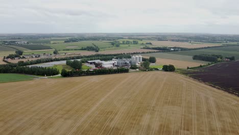 aerial view of ploughed farm fields between wingham to aylesham