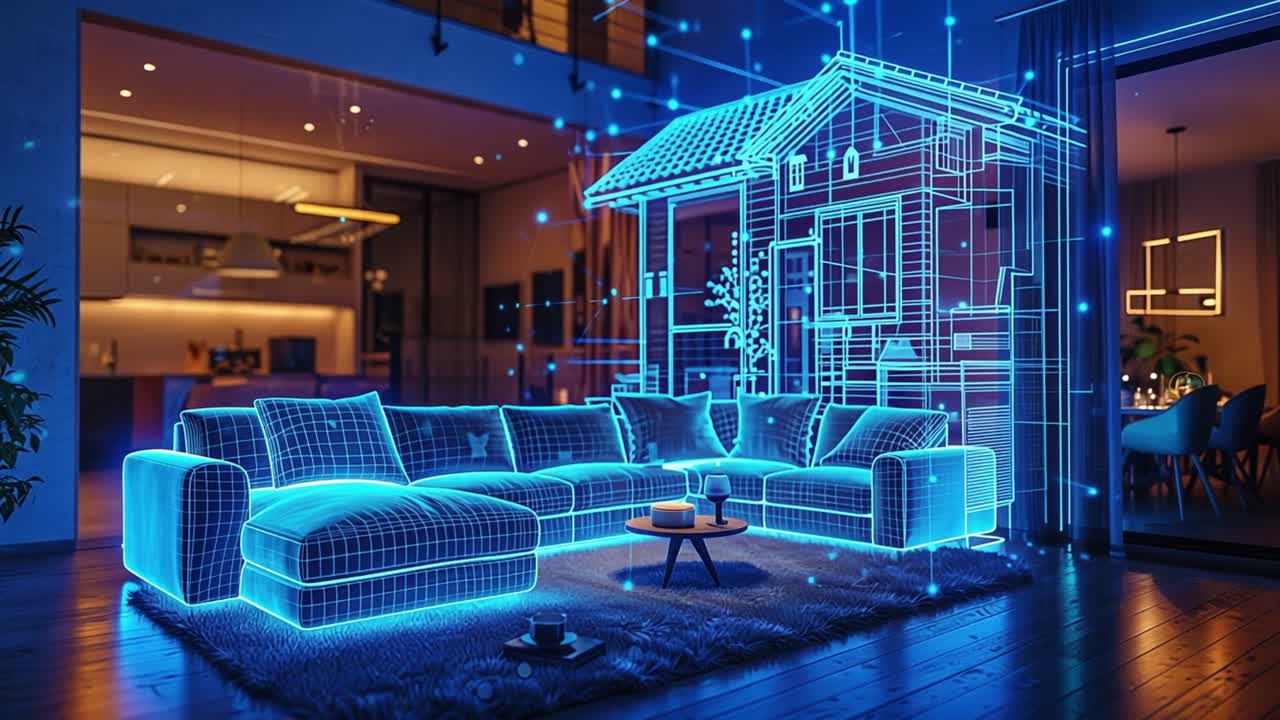 미래의 스마트 홈 인테리어 디자인