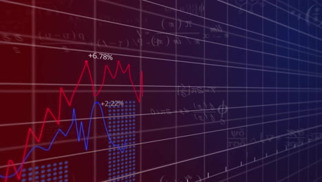 animación del procesamiento de datos financieros a través de la red