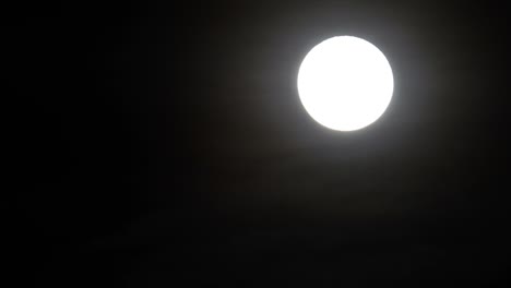 close up moon light in dark sky