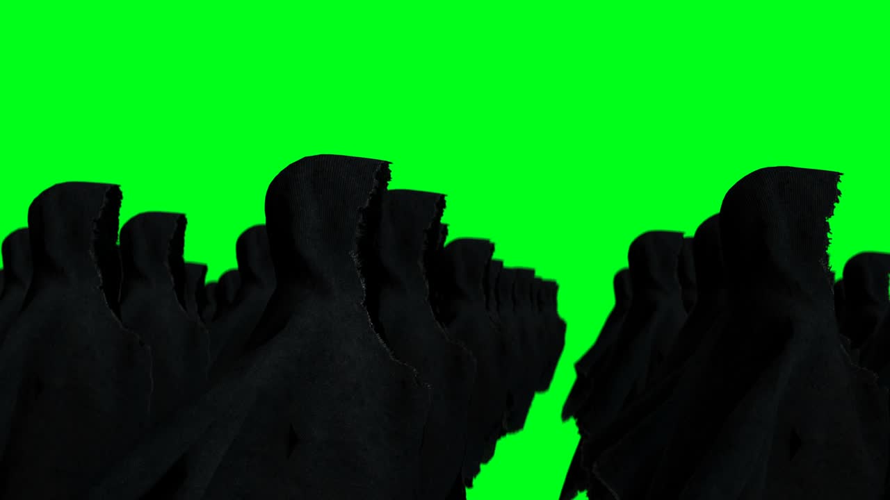 el misterio del miedo a la animación de fantasmas. la sudadera dinámica. el aislamiento. la animación realista de pantalla verde 4k.