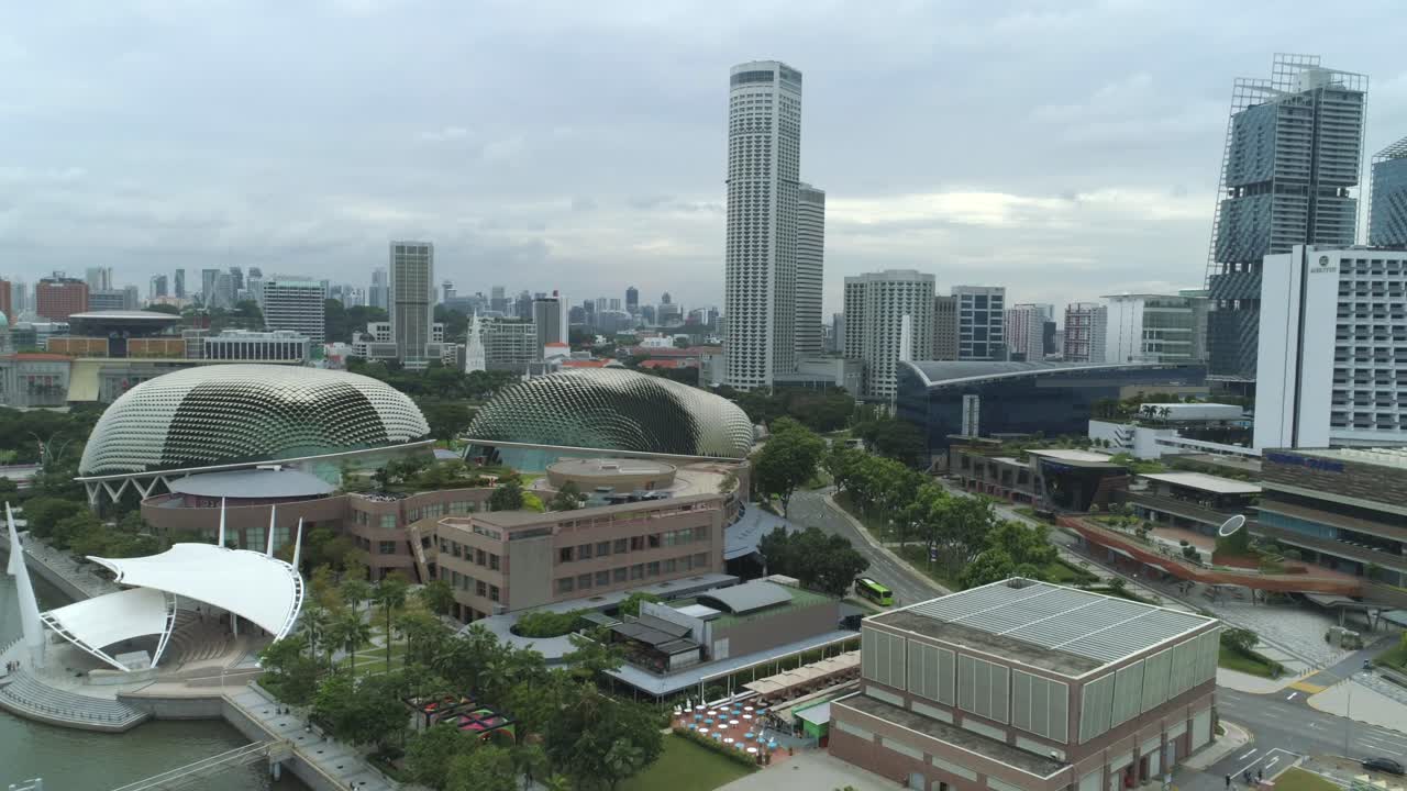paisaje urbano de singapur vista aérea