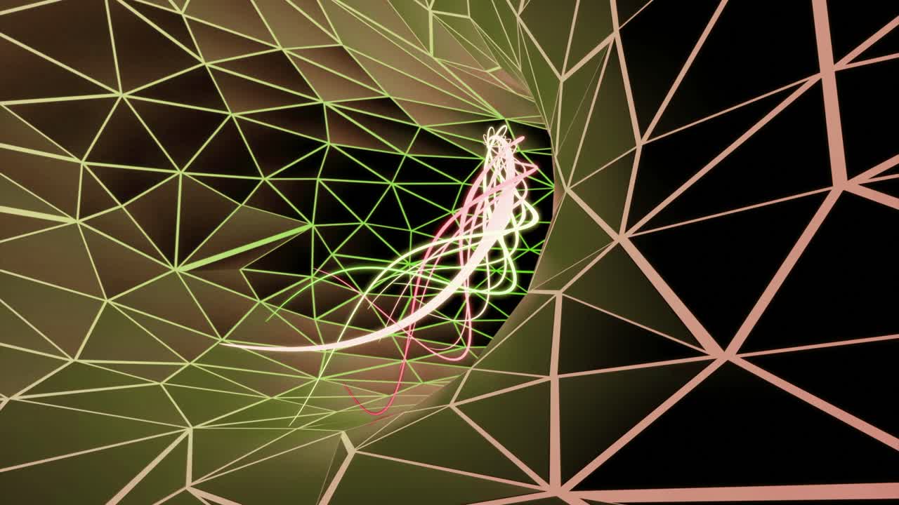 patrón geométrico abstracto rojo y blanco con túnel