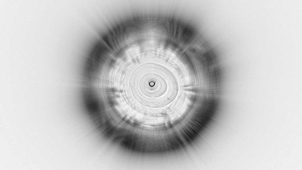 patrón circular abstracto en escala de gris