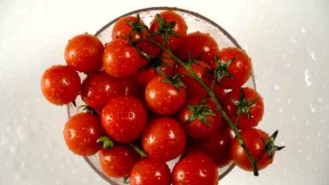 tomatoes in a glass bowl