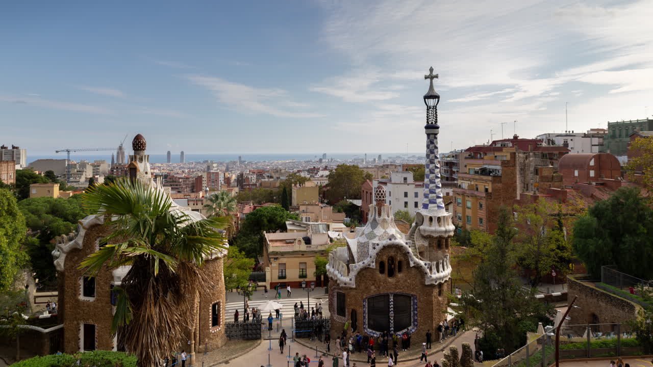 파크 에서 찍은 바르셀로나 스카이라인의 타임스.