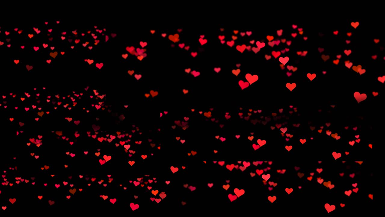 animación de corazones rojos cayendo