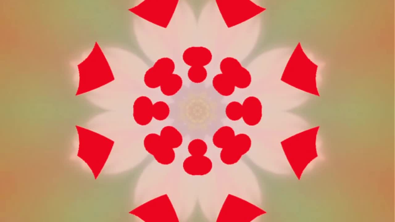 빛나는 추상적인 비디오, 은 빛, 꽃 모양과 함께 미묘한 다채로운 움직임을 배열하는 검은 배경