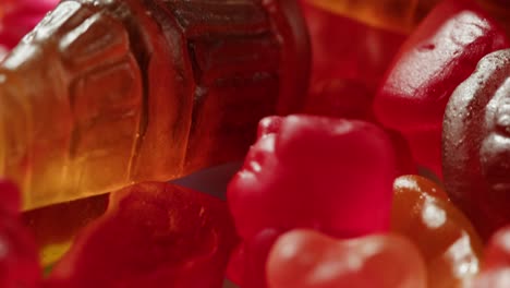 primer plano de caramelos de goma de colores