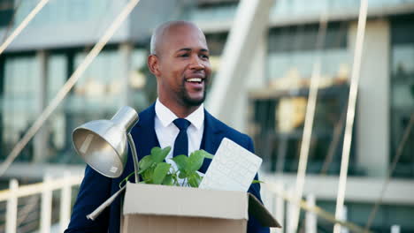 businessman leaving his job