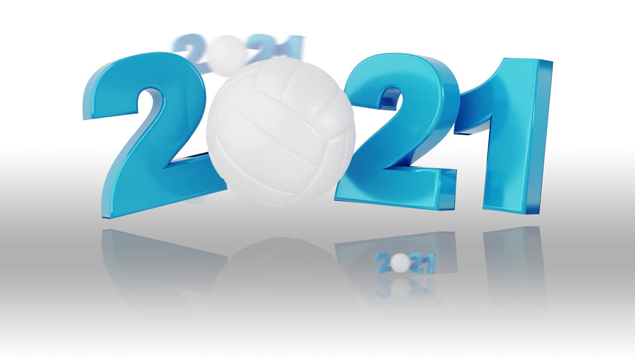 무한 회전의 반사와 함께 몇 개의 배구 2021 디자인