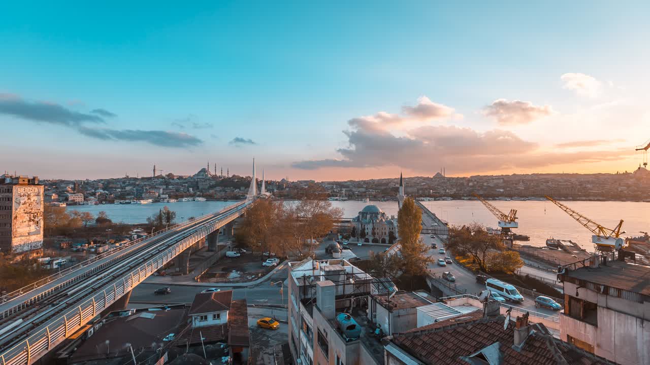 tráfico de lapso de tiempo en la ciudad de estambul