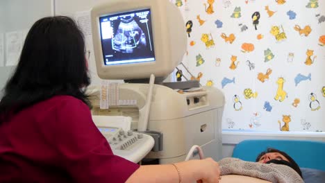 ultrasound scan of a pregnant woman