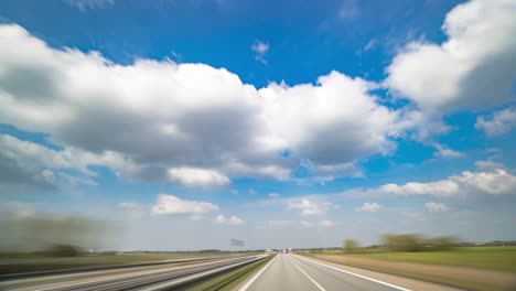 driving on danish highway near copenhagen