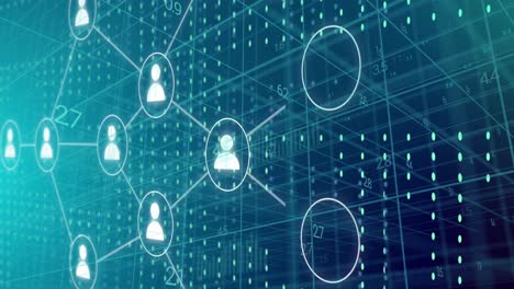 animación de iconos y procesamiento de datos