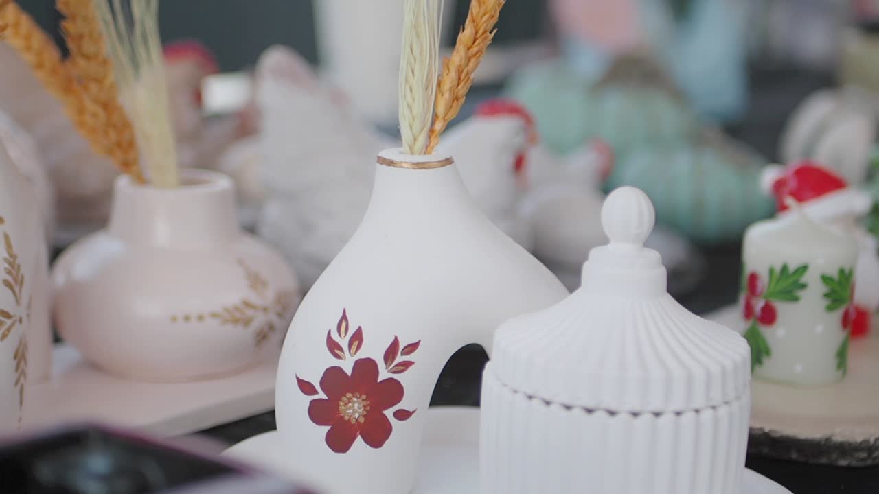 Hand-Painted Pottery and Decorative Items