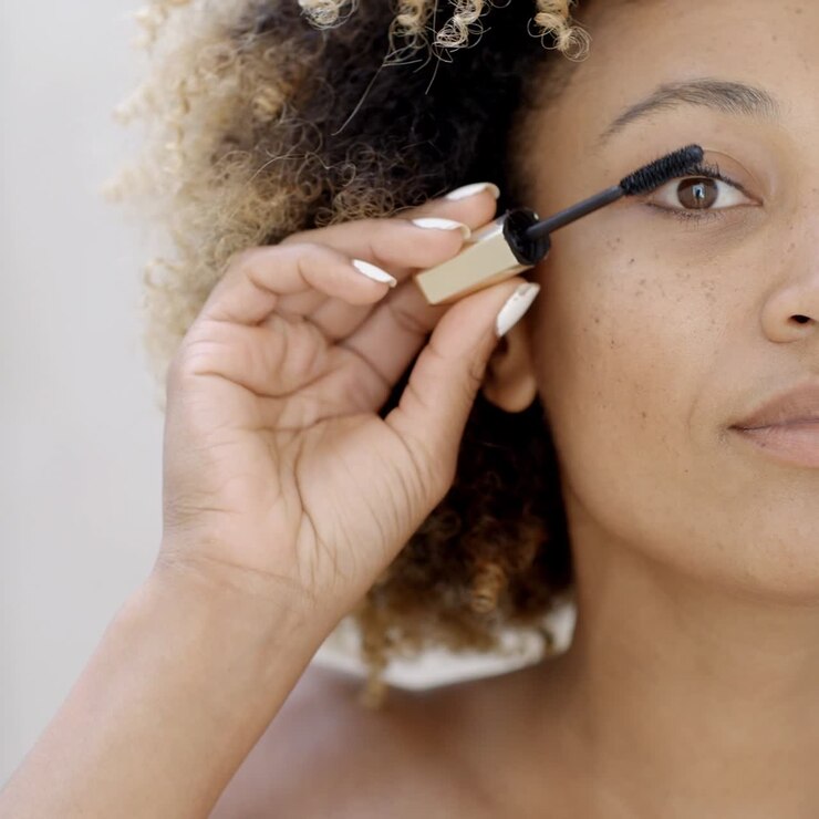 Woman Face With Mascara Brush