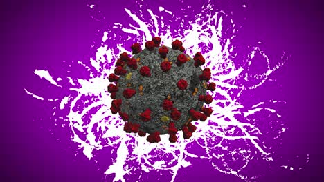 concepto de propagación de la infección por el coronavirus (covid-19) renderización en 3d
