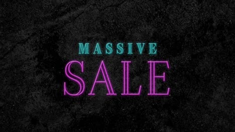 Animation-of-sparkling-massive-sale-text-4k