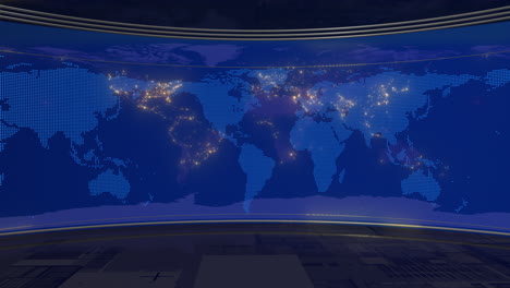 Animación-Del-Mapa-Mundial-Giratorio