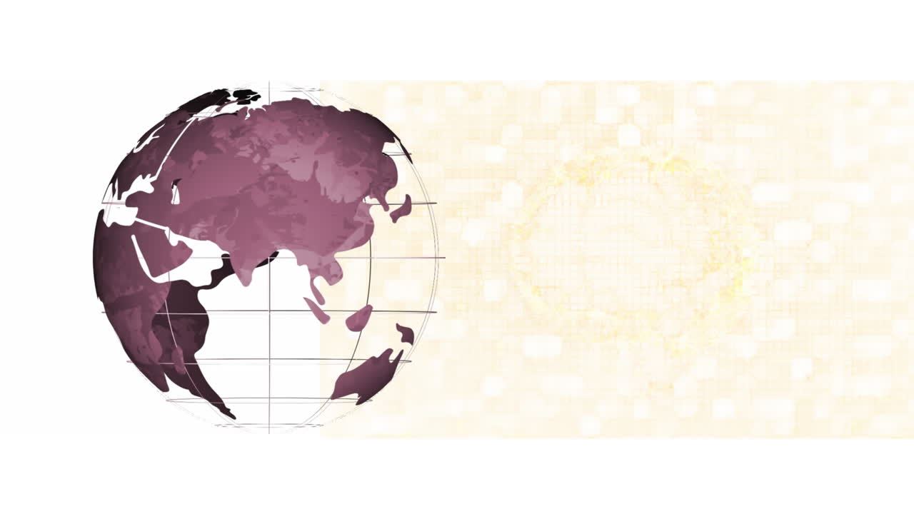 animación del cerebro digital y el globo sobre fondo blanco