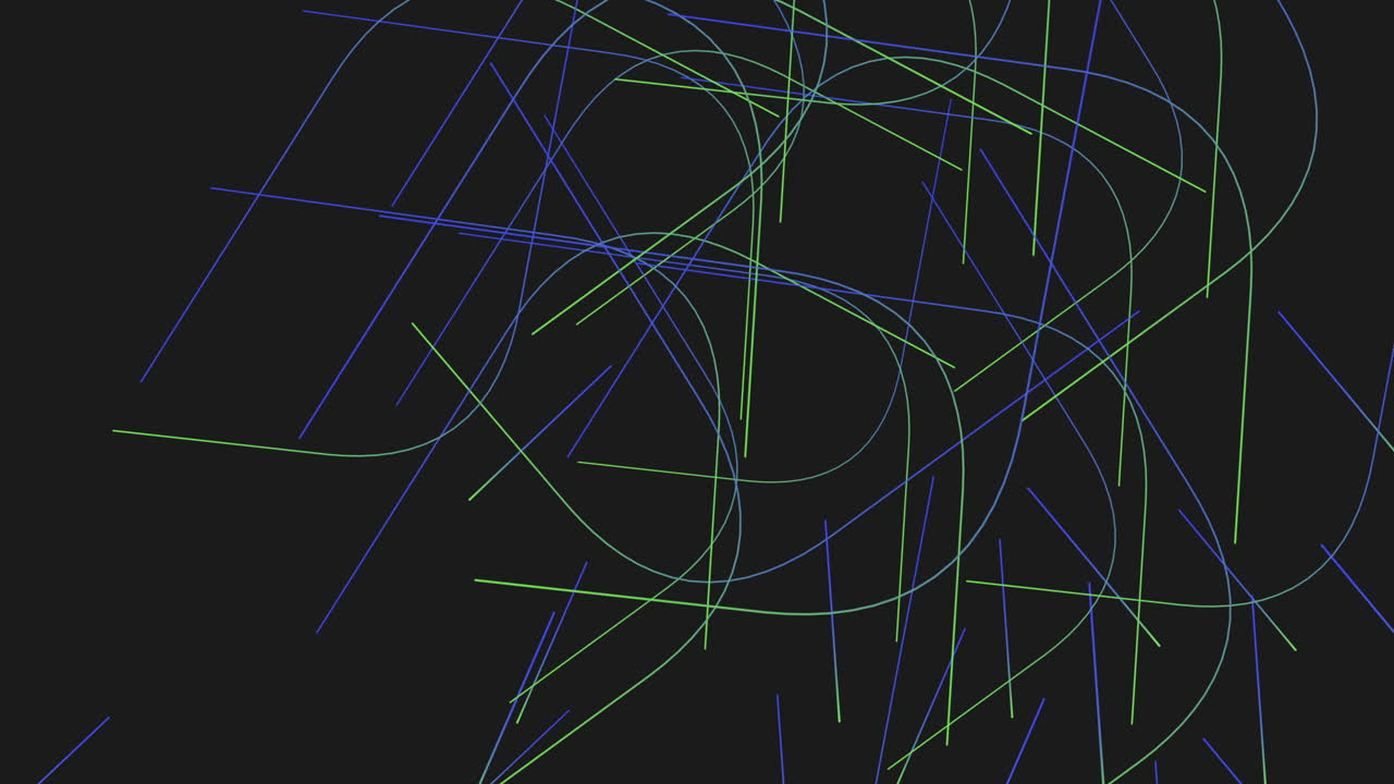 검은 그라데이션에 환상 파란색과 녹색 복고풍 라인 패턴