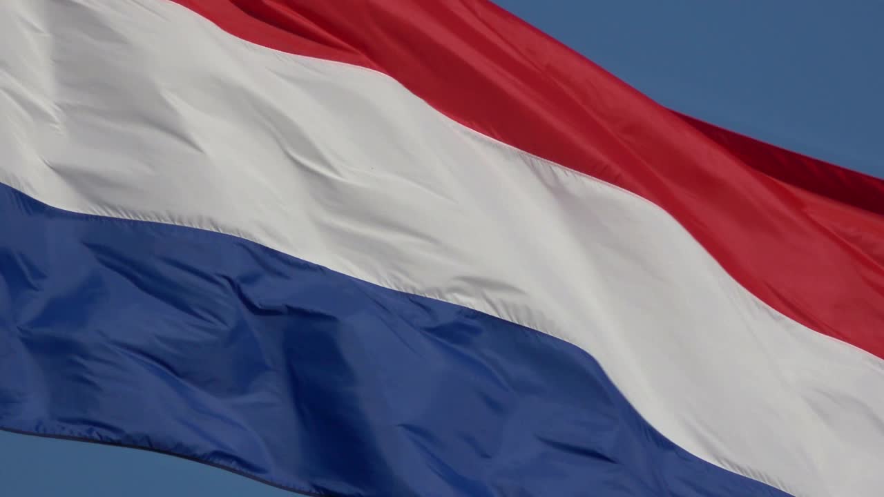 4K. Croatian flag waving in the wind. The Tricolour is blowing