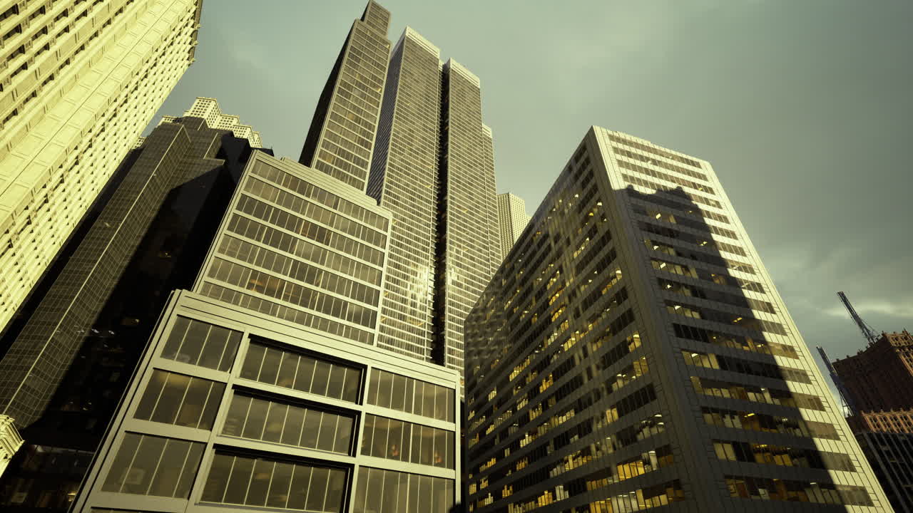 Urban Skyscrapers and Cityscape