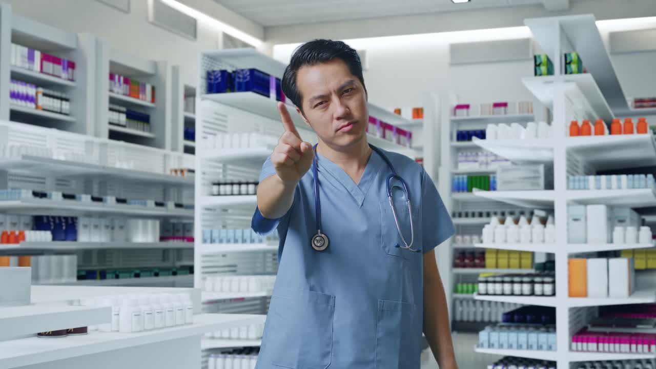 약사가 요청을 거부합니다.