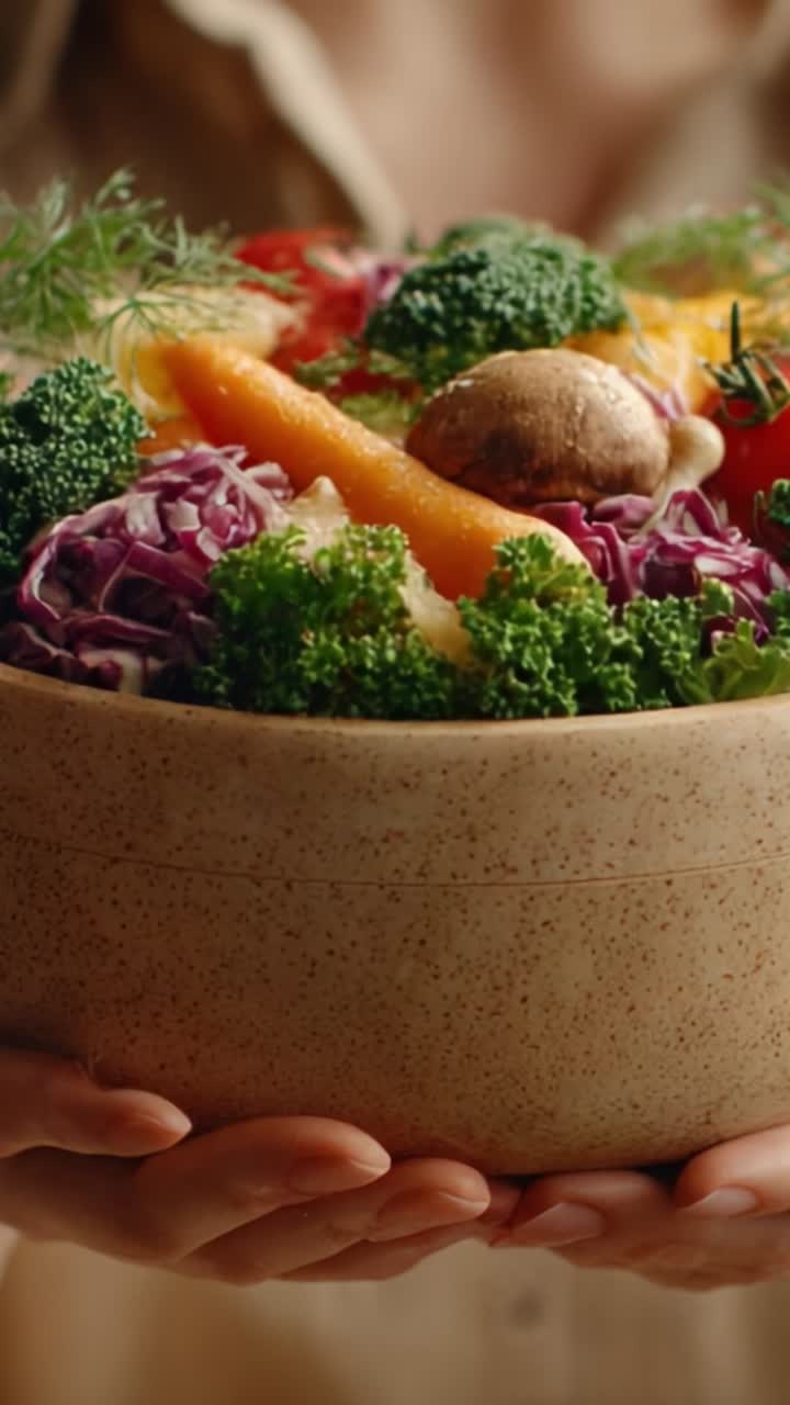 A Fresh and Colorful Medley of Vegetables Presented in a Natural Bowl, Showcasing Healthy Eating and Nutritious Choices for a Vibrant Lifestyle