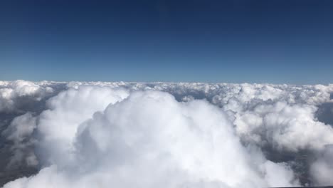 cloudscape from an airplane window