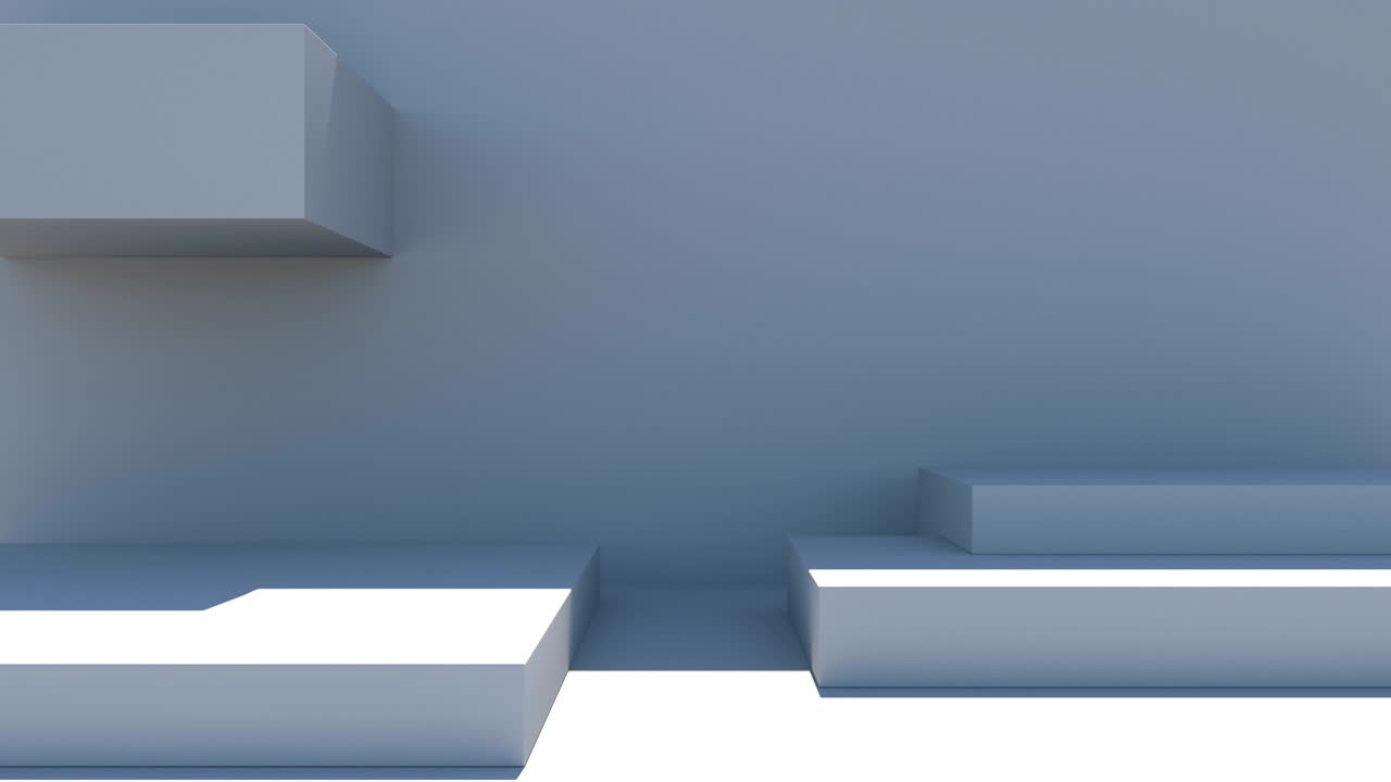 lapso de tiempo desde la mañana hasta la puesta del sol cubos de podio en un fondo claro. tiempo transcurrido, pasando. bloques geométricos iluminados por la luz del día.