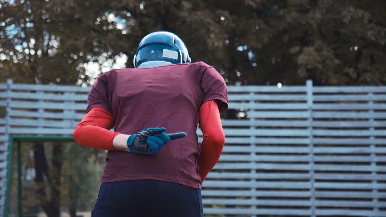 Football Player Back View