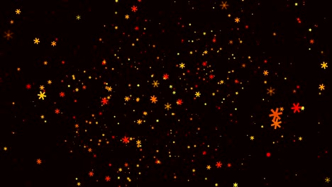 las estrellas originales multicolores se mueven y giran