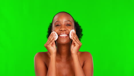 belleza, cara de mujer negra y pantalla verde